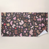 Naam neutraal borstpatroon strandlaken (Voorkant)