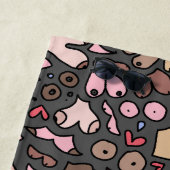 Naam neutraal borstpatroon strandlaken (In situ)