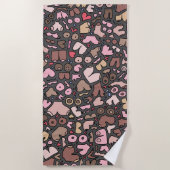 Naam neutraal borstpatroon strandlaken (Voorkant)