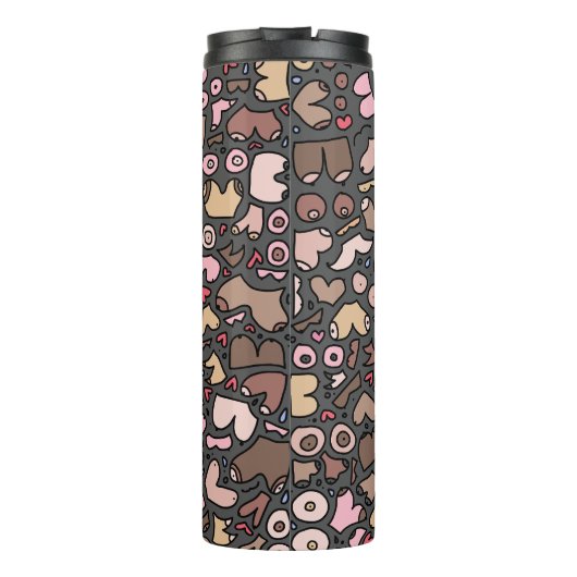 Naam neutraal borstpatroon thermosbeker (Achterkant)