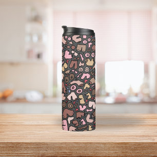 Naam neutraal borstpatroon thermosbeker