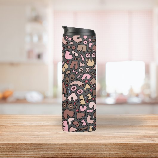 Naam neutraal borstpatroon thermosbeker