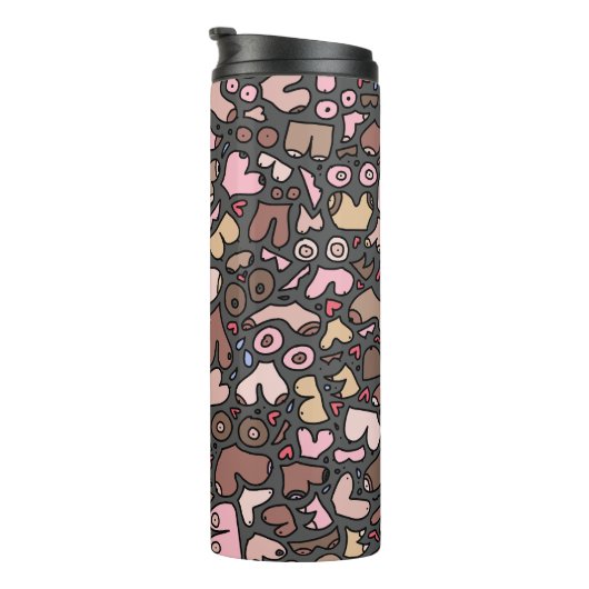 Naam neutraal borstpatroon thermosbeker (Geroteerd rechts)