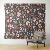 Naam neutraal borstpatroon wandkleed (In Situ (horizontaal))