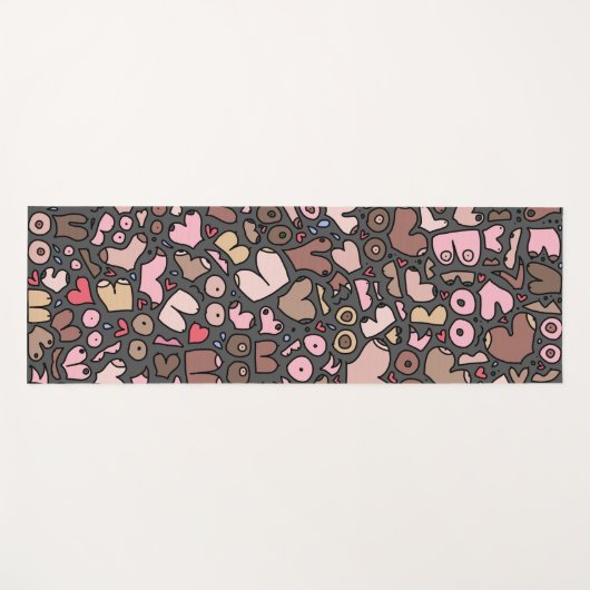 Naam neutraal borstpatroon yogamat (Voorkant (horizontaal))