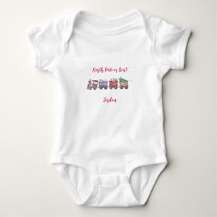 Naam North Pole of Bust Speelgoed Train Baby Romper