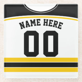 Naam & Nummer Jersey Onderzetter, IJshockey Glazen Onderzetter