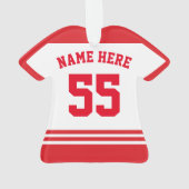 Naam & nummer Jersey Spanje Vakantie Ornament (achterkant)