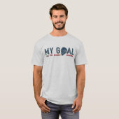 Naam & Nummer Print Lacrosse Goalie Quote Shirsey T-shirt (Voorkant volledig)