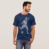 Naam & Nummer Terug Print Voetbal Talen T-shirt (Voorkant volledig)