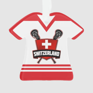 Naam & nummer Zwitserland Lacrosse Ornament