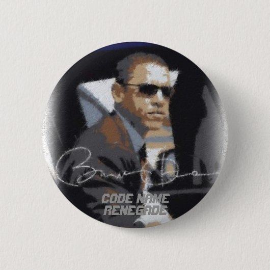 Naam Obama-code Renegade Ronde Button 5,7 Cm (Voorkant)