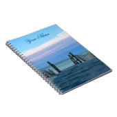  naam Ocean Lover Beach Sunset romance Notitieboek (Rechterzijde)