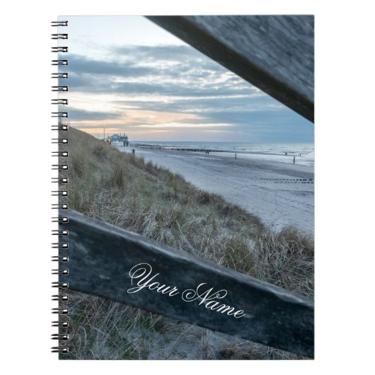  naam Ocean Lover Beach Sunset romance Notitieboek (Voorkant)