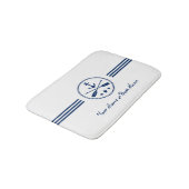 Naam of Boot Nautische Anker & Crossed Oars Marine Badmat (Gekanteld)