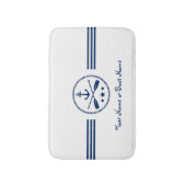 Naam of Boot Nautische Anker & Crossed Oars Marine Badmat (Voorkant Verticaal)