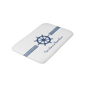 Naam of Boot Nautische Schepen Wiel Navy Badmat (Gekanteld)