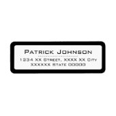 naam of firmanaam met zwarte grens etiket (Voorkant)