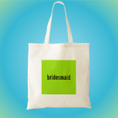 NAAM of FUNCTIE Green Girl Summer Bruidsmeisje Voo Tote Bag