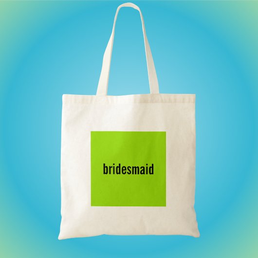 NAAM of FUNCTIE Green Girl Summer Bruidsmeisje Voo Tote Bag
