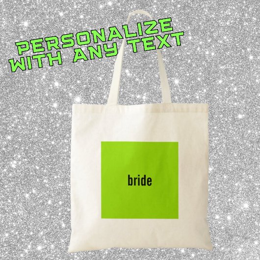 NAAM of FUNCTIE Green Girl Summer Bruidsmeisje Voo Tote Bag