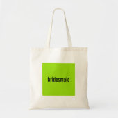 NAAM of FUNCTIE Green Girl Summer Bruidsmeisje Voo Tote Bag (Voorkant)