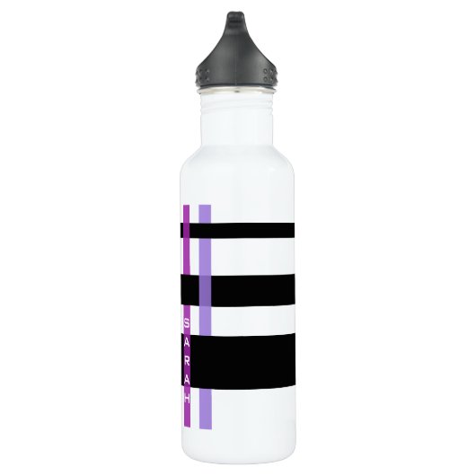 Naam of Initialen & Modern Weaving Stripes Waterfles (Rechts)