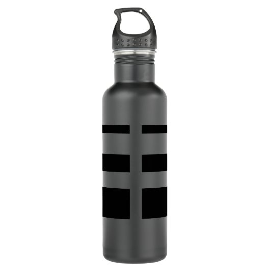 Naam of Initialen & Modern Weaving Stripes Waterfles (Achterkant)