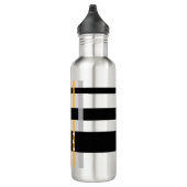 Naam of Initialen & Modern Weaving Stripes Waterfles (Rechts)