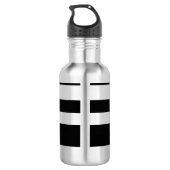 Naam of Initialen & Modern Weaving Stripes Waterfles (Achterkant)
