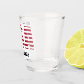 Naam of Initialen | Patriottische Vlag Stencil van Shot Glas (Rechts)