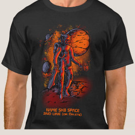 Naam of Jouw tekst toevoegen - Lion Astronaut SK8  T-shirt