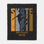 Naam of Jouw tekst toevoegen - Skateboarder SCHAAT Fleece Deken (Voorkant)