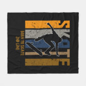 Naam of Jouw tekst toevoegen - Skateboarder SCHAAT Fleece Deken (Voorkant (Horizontaal))