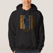 Naam of Jouw tekst toevoegen - Skateboarder SCHAAT Hoodie (Voorkant)
