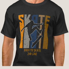 Naam of Jouw tekst toevoegen - Skateboarder SCHAAT T-shirt