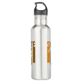 Naam of Jouw tekst toevoegen - Skateboarder SCHAAT Waterfles (Achterkant)