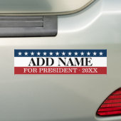 Naam of Niemand toevoegen voor President in deze s Bumpersticker (Op auto)