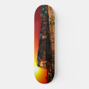 Naam of tekst toevoegen - Sunset Diesel Locomotive Persoonlijk Skateboard