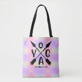 Naam of tekst toevoegen Yoga Boho Arrows Pastels Tote Bag (Voorkant)
