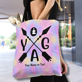 Naam of tekst toevoegen Yoga Boho Arrows Pastels Tote Bag