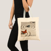 Naam of tekst, zen tuin monarch vlinder tote bag (Voorkant (product))