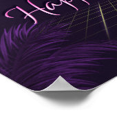 Naam Olaf Vorname lila retro Poster Geburtstag (Hoek)