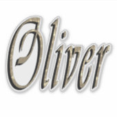Naam Oliver Ontworpen, Sticker (Voorkant)