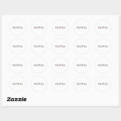 Naam Olivia Ronde Sticker (Vel)