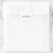 Naam Olivia Ronde Sticker (Tas)