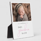 Naam Oma Gesticht Jaar Foto Script Lettertype Fotoplaat (Zijkant)