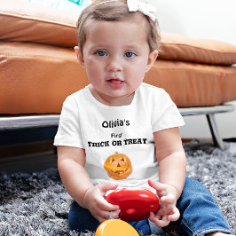 Naam op 6-24 Maanden Baby Halloween Jersey T-shirt