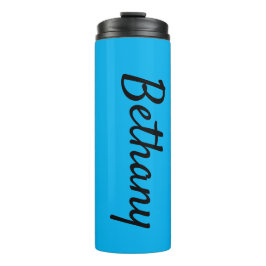 Naam op Aqua Matching Design 12oz Thermosbeker