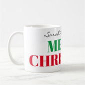 Naam op Big Merry Christmas 11oz Classic Koffiemok (Links)